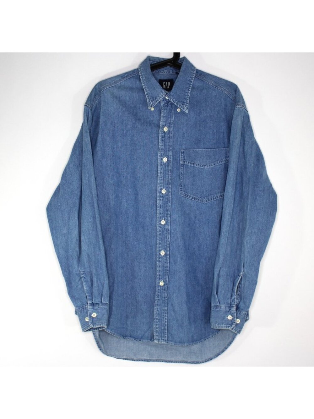 Vintage GAP Mens Small Pocket Denim Button Up Shirt O1011